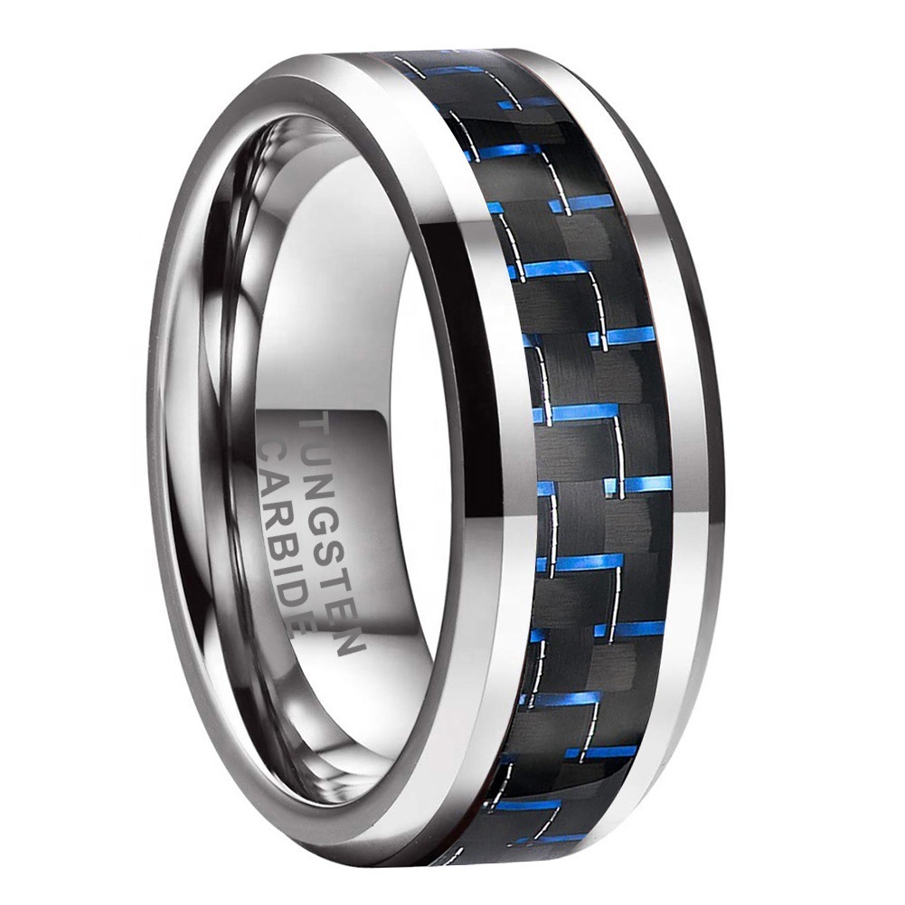 Tungsten with Carbon Fiber Ring 8mm