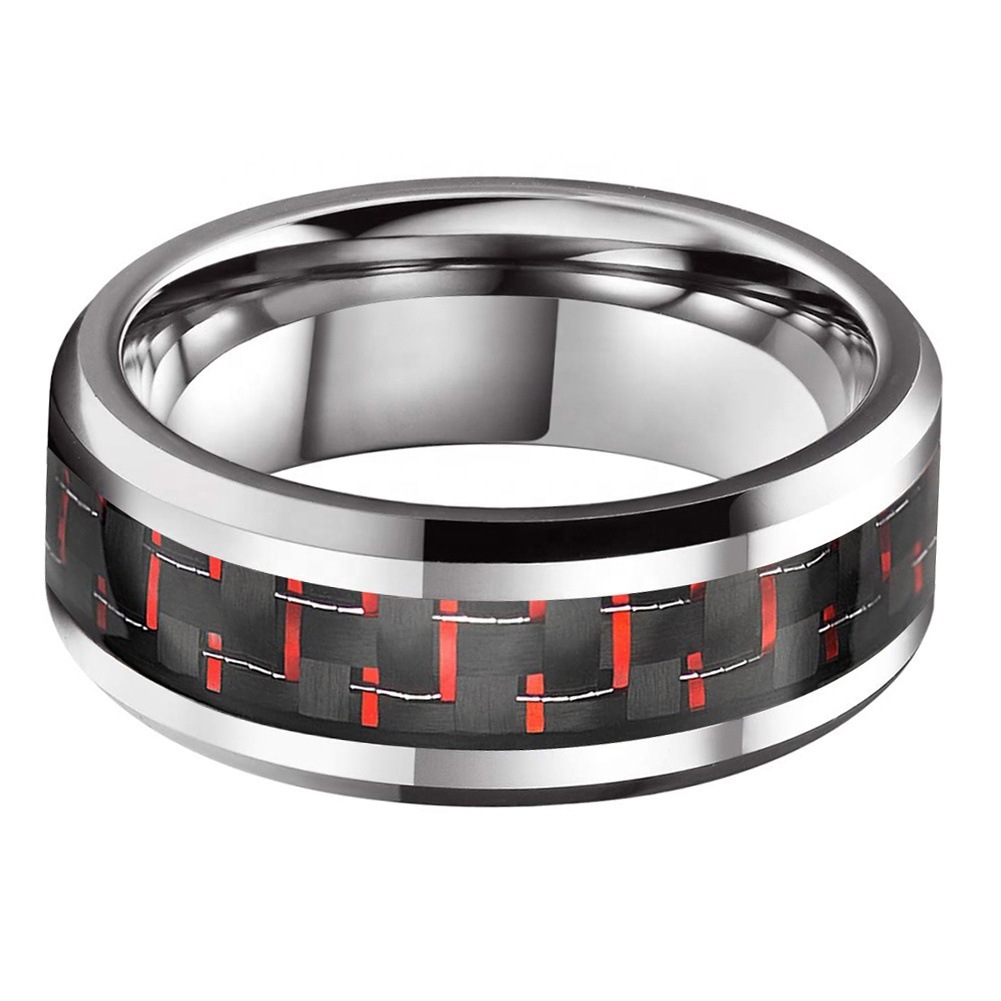 Tungsten with Carbon Fiber Ring 8mm