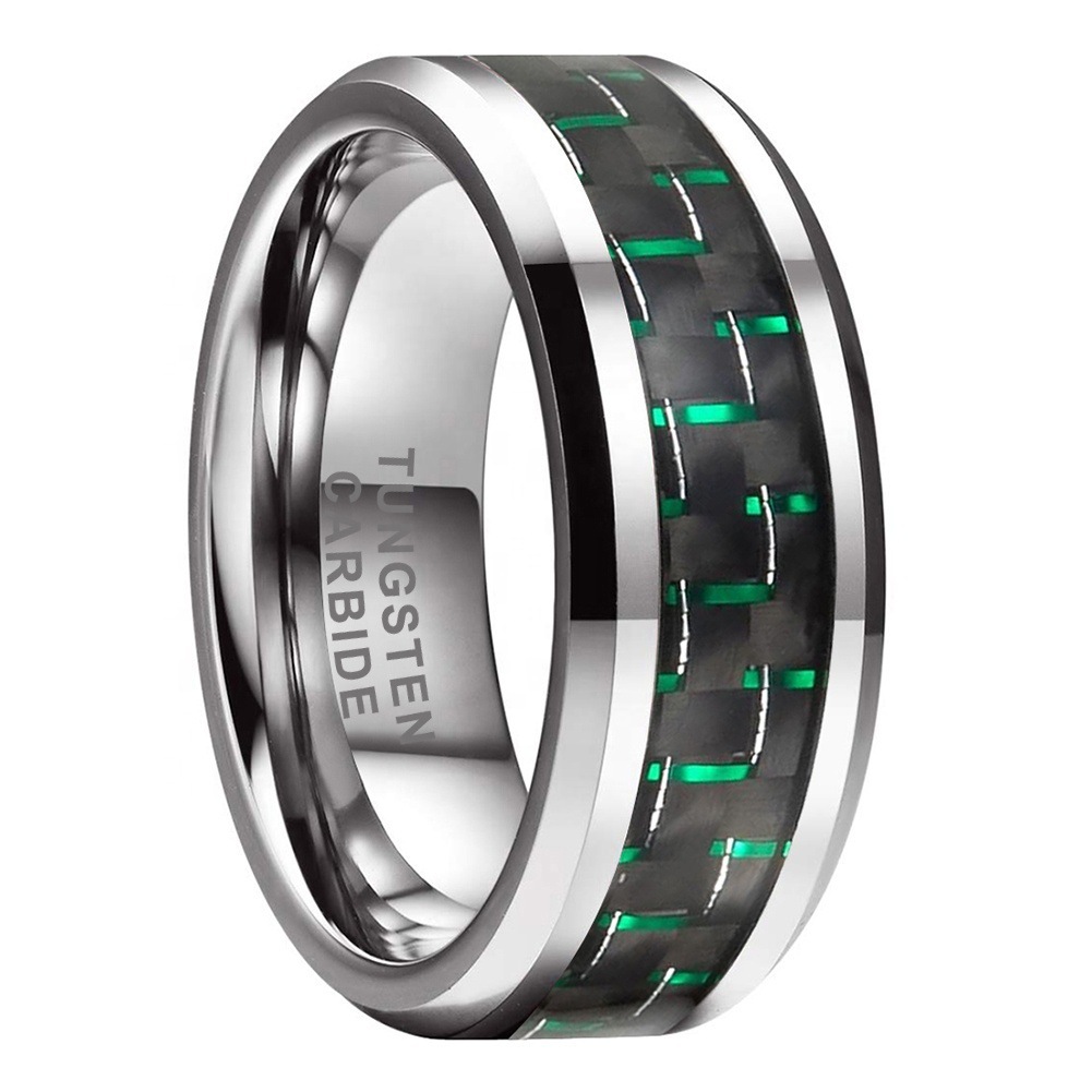 Tungsten with Carbon Fiber Ring 8mm
