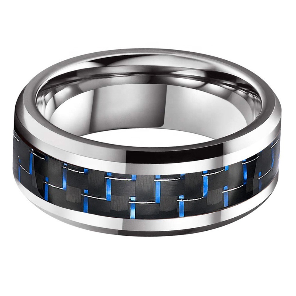 Tungsten with Carbon Fiber Ring 8mm