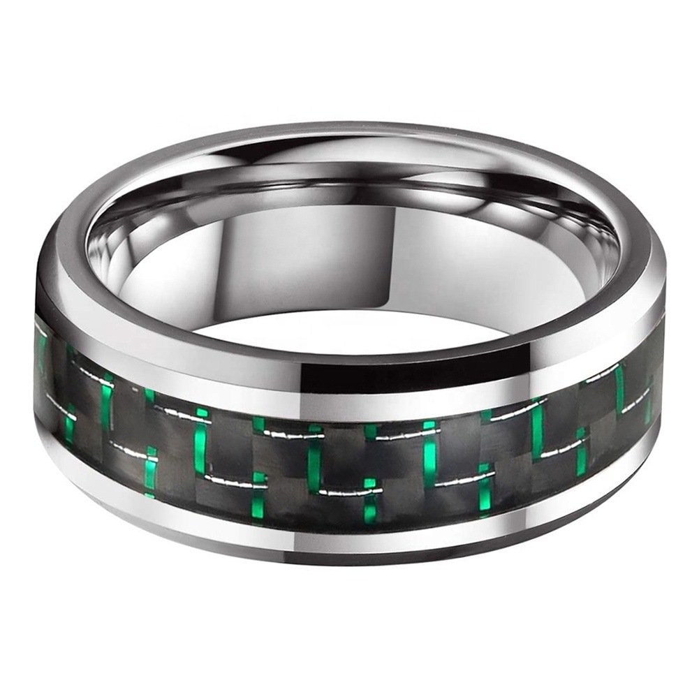 Tungsten with Carbon Fiber Ring 8mm
