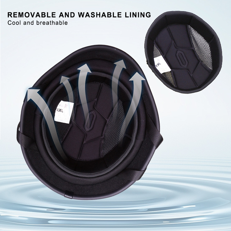 Ultra-Light Real Carbon Fiber German Style Motorcycle Half Helmet