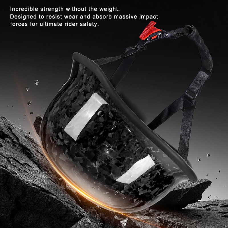 Ultra-Light Real Carbon Fiber German Style Motorcycle Half Helmet