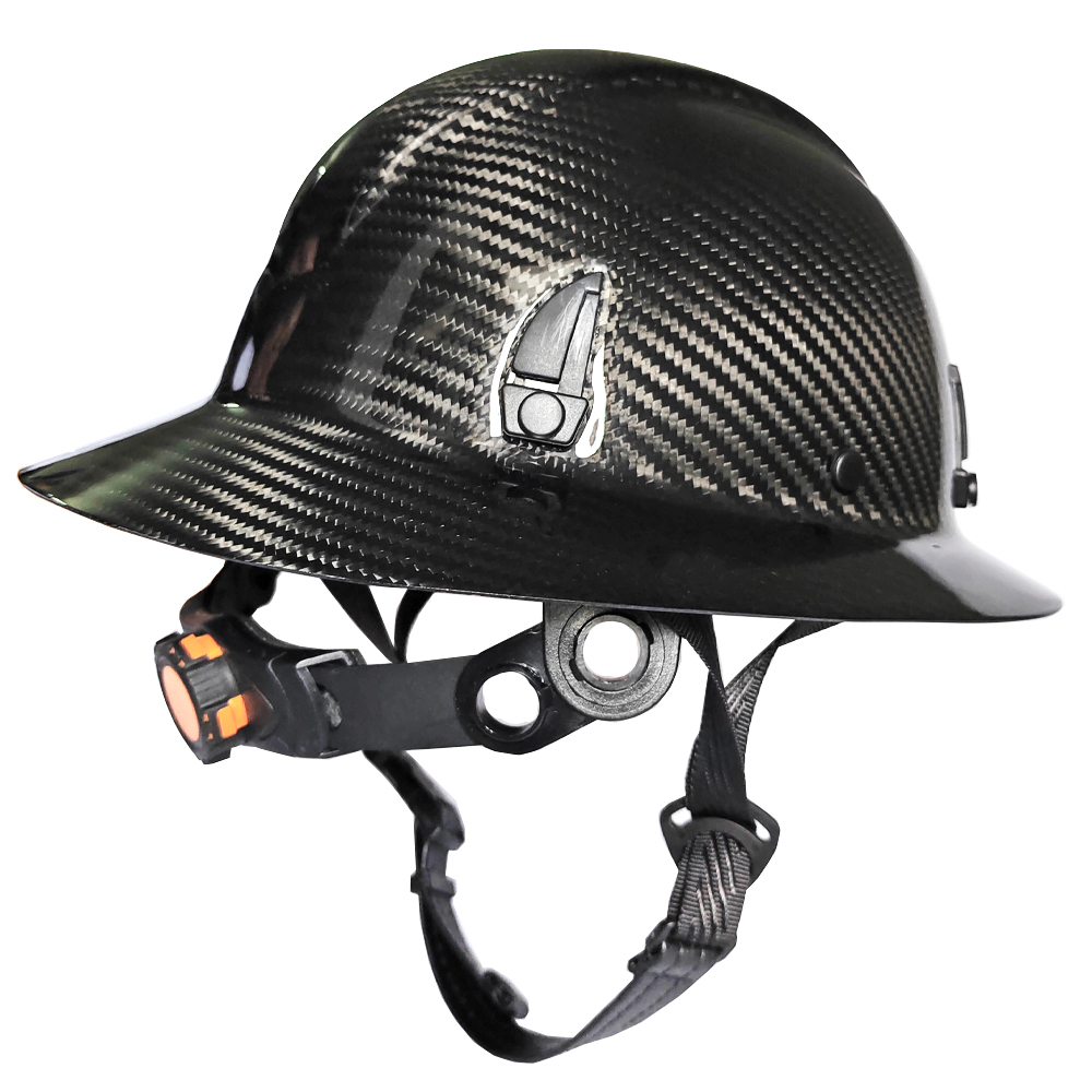 Carbon Fiber Full Brim Hard Hat