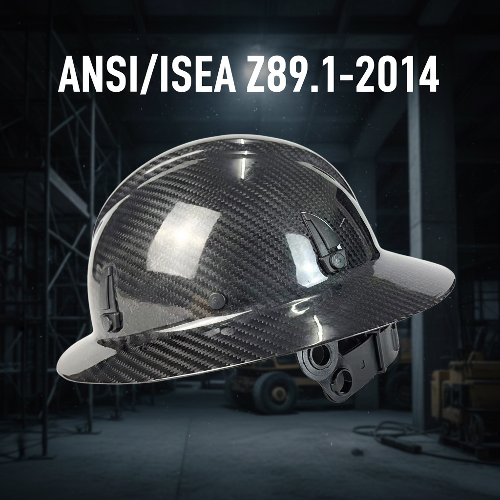 Carbon Fiber Full Brim Hard Hat