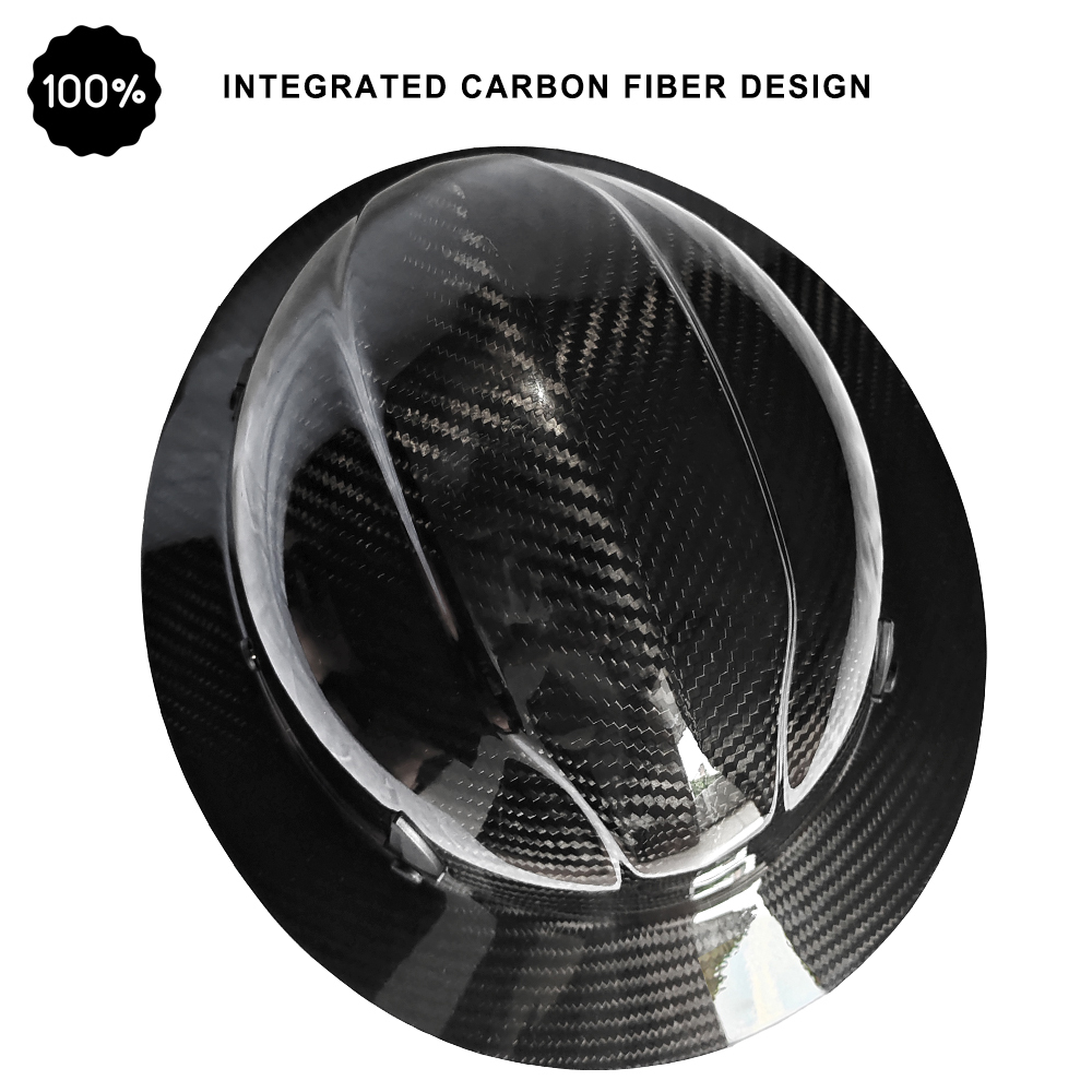Carbon Fiber Full Brim Hard Hat