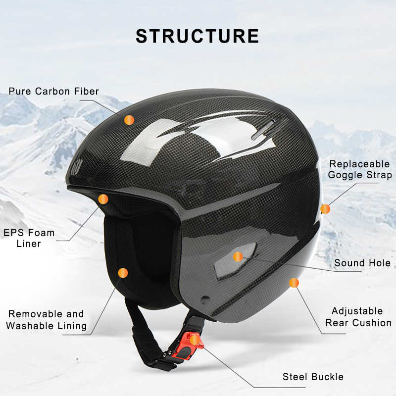 Genuine Carbon Fiber Ski Helmet