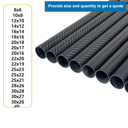 Custom 1000M Length Carbon Fiber Tube Glossy Matte