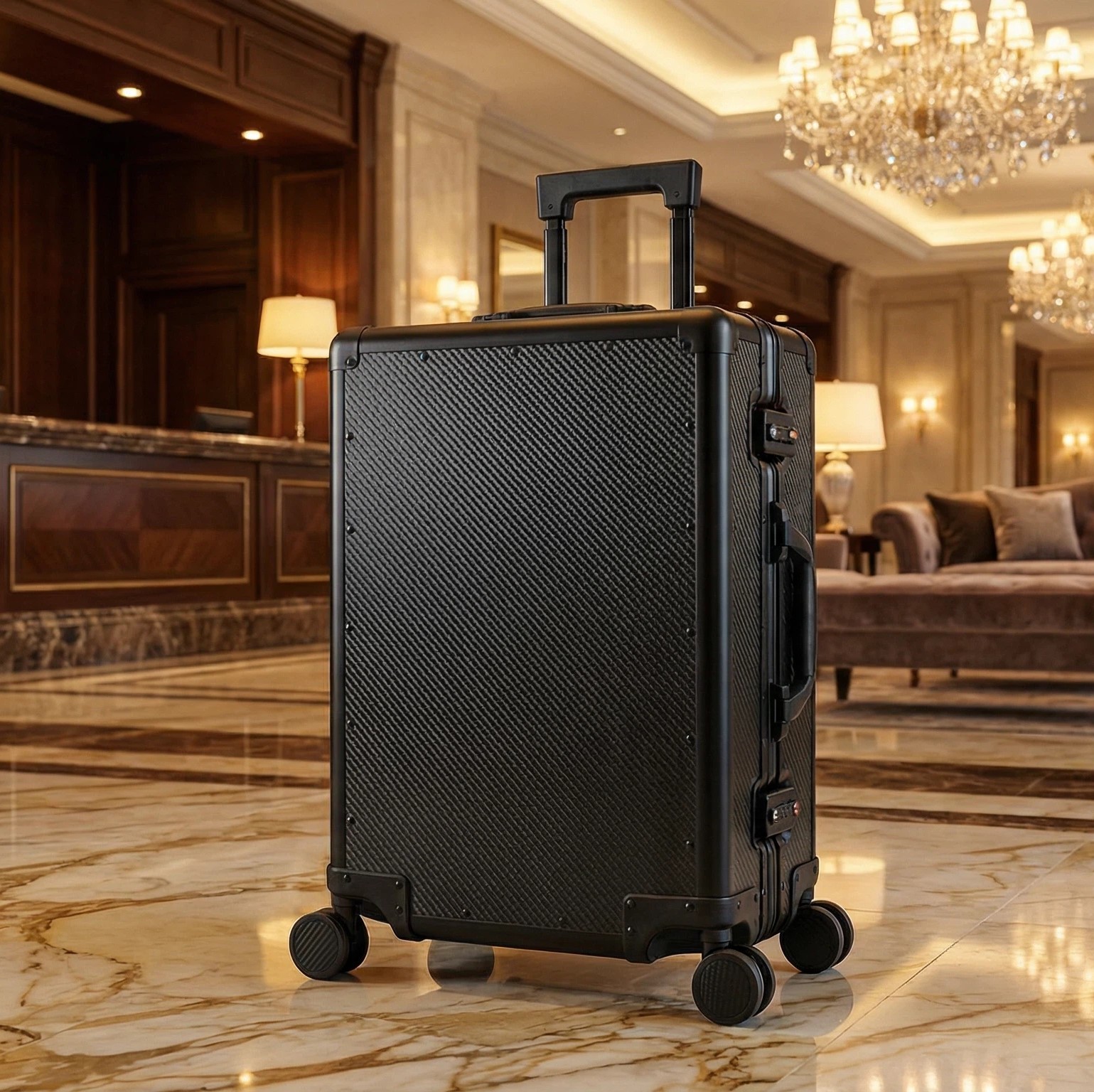 24 Inch Carbon Fiber Carry On Luggage