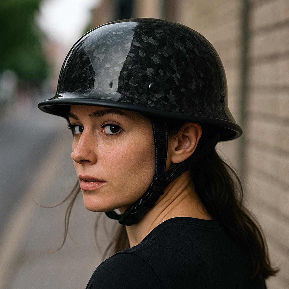 Forged Glossy Carbon Fiber Motorcycle Helmet
