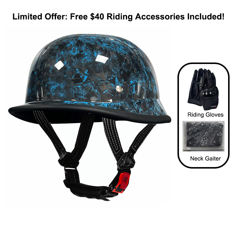 Forged Glossy Carbon Fiber Motorcycle Helmet