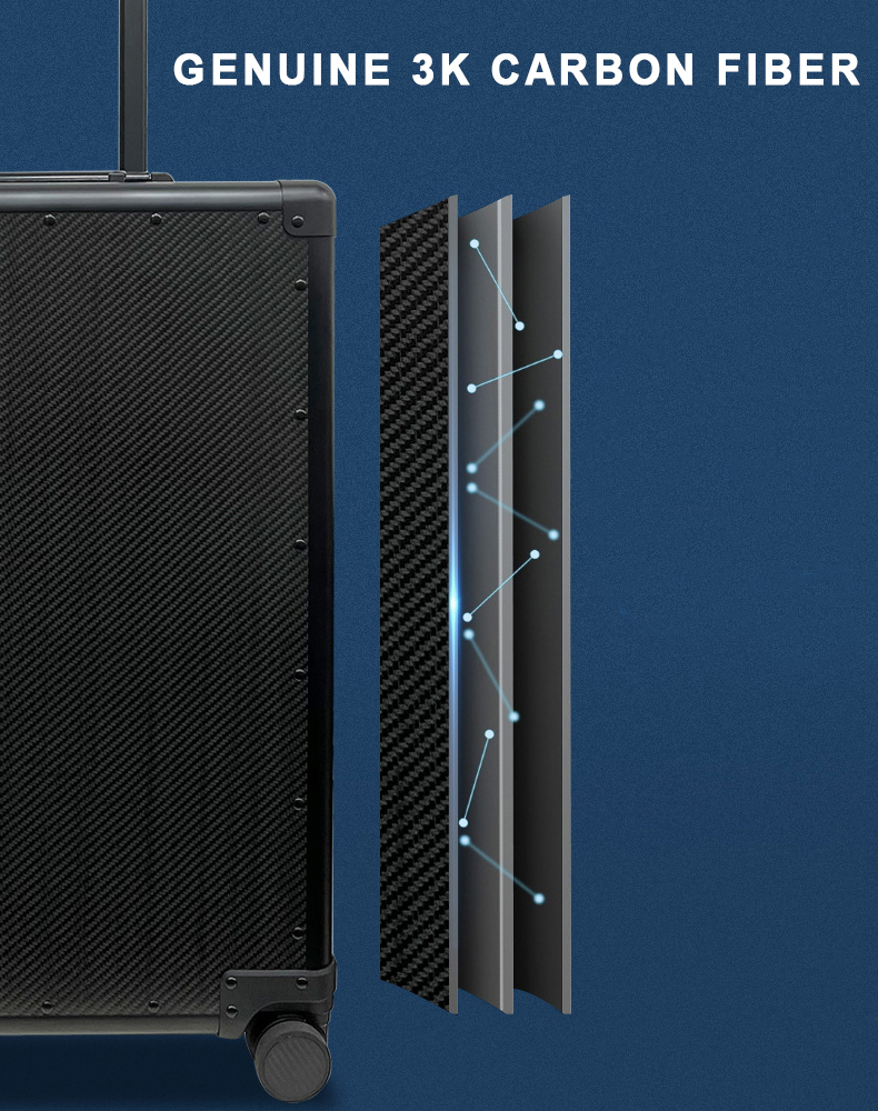 24 Inch Carbon Fiber Carry On Luggage