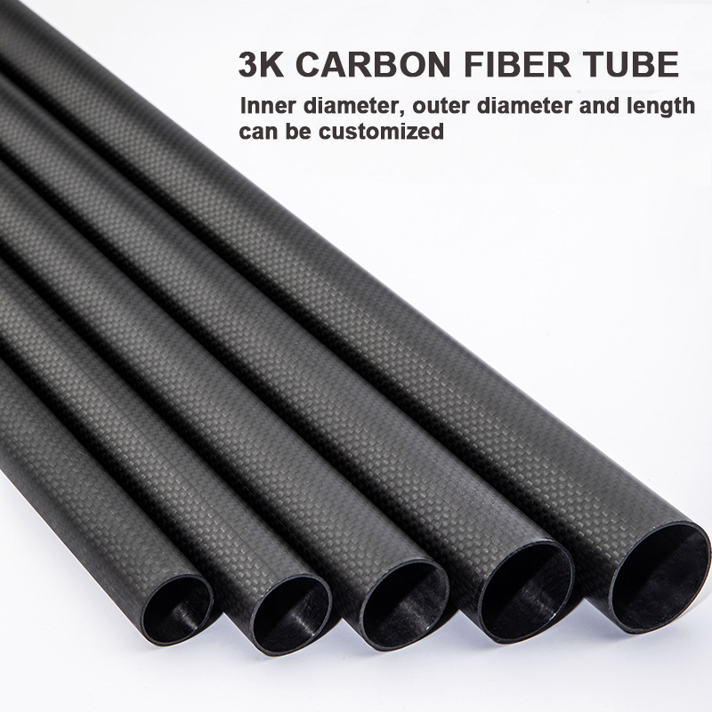 Custom 500MM Length Carbon Fiber Tube Twill Matte Finish