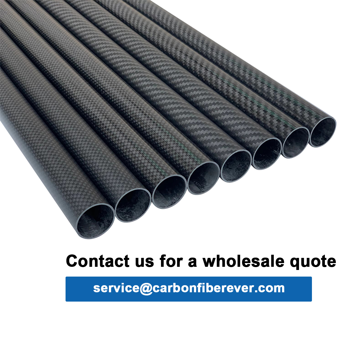 Custom 500MM 1000MM Length Carbon Fiber Tube Twill Matte Finish