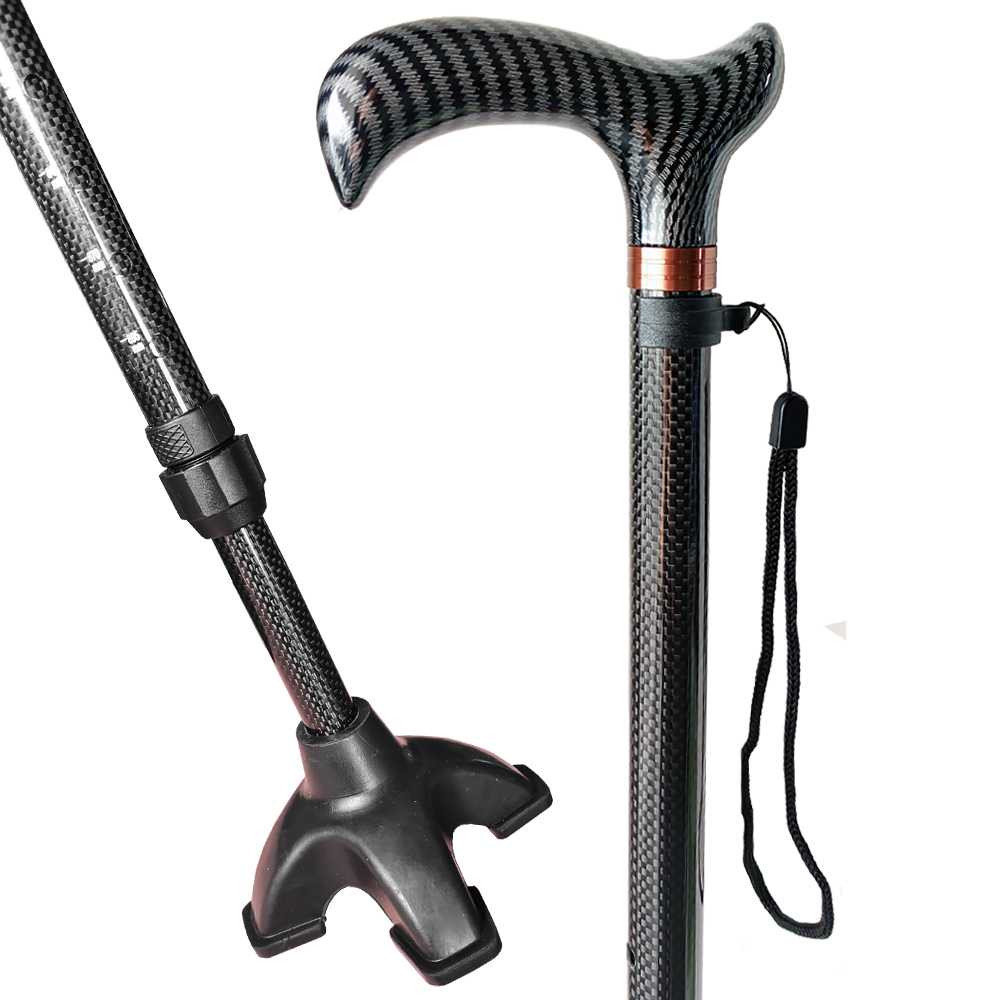Ultralight Adjustable Carbon Fiber Walking Cane