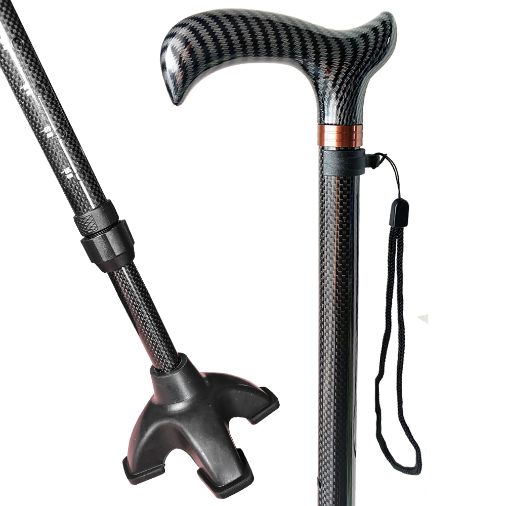 Ultralight Adjustable Carbon Fiber Walking Cane