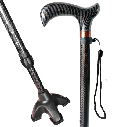Ultralight Adjustable Carbon Fiber Walking Cane