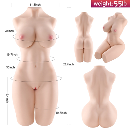 Aaliyah-55LB Large Size Female Sex Torso