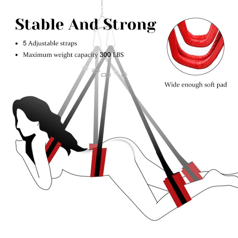 Adjustable 360° Spinning Swing With Steel Triangle Frame