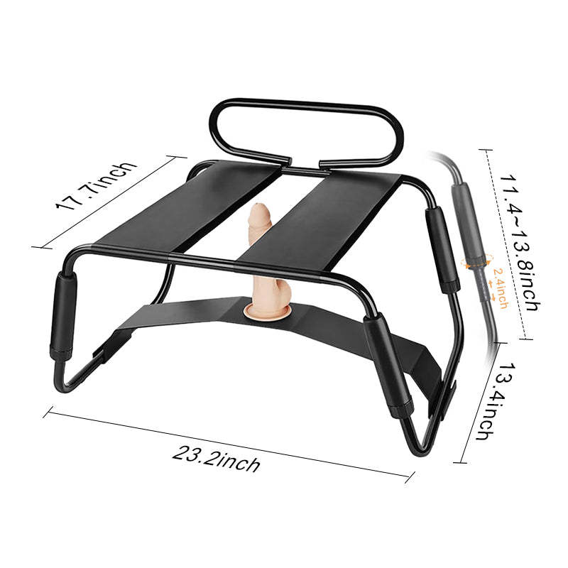 Adjustable Height Sex Chair Positions With Armrests & Dildo