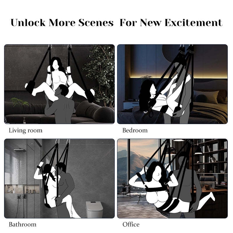 Premium 360 Degree Rotating Adult Sex Swing Set