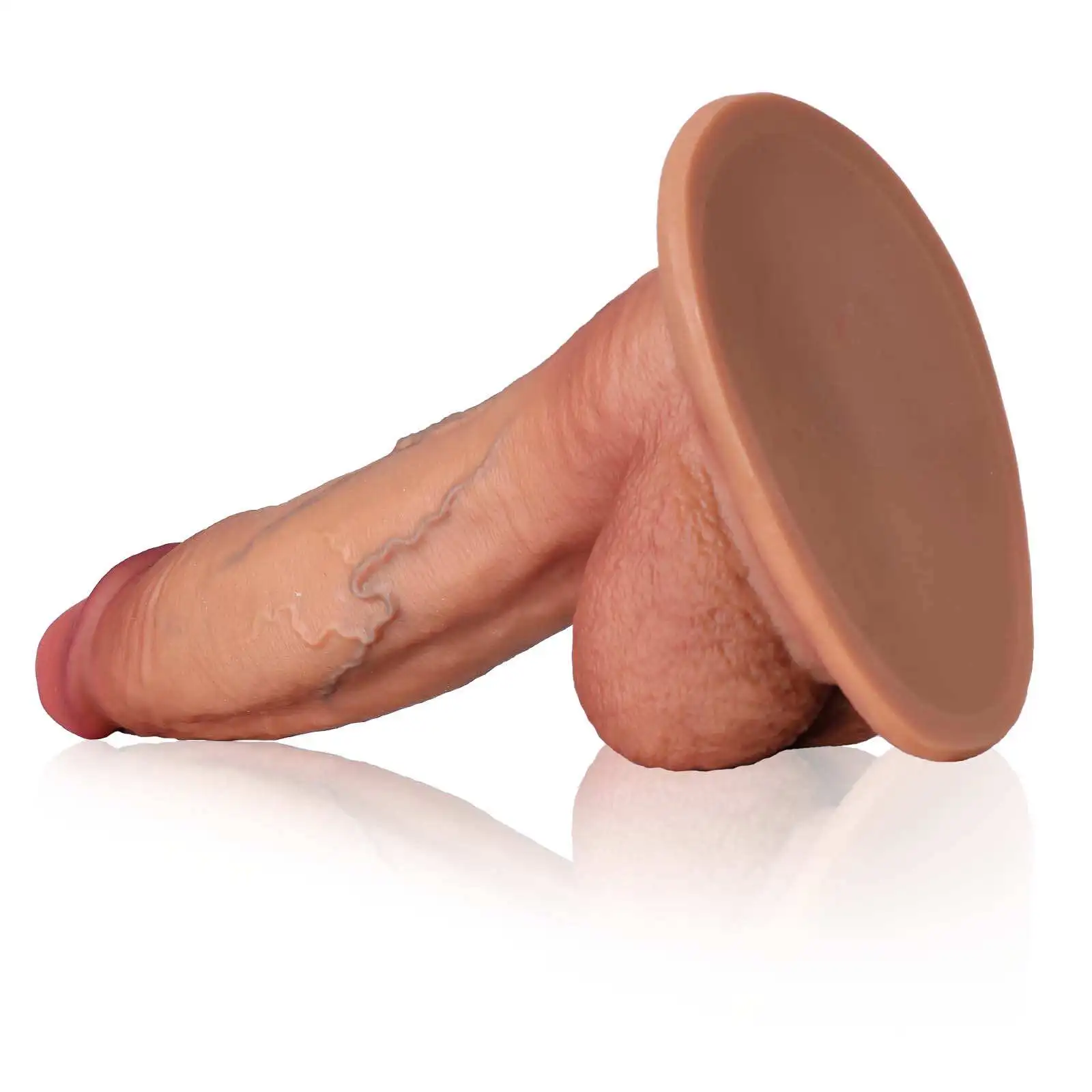 Big Brown Dual Density Silicone Dildo 12 Inch（S/M/L)