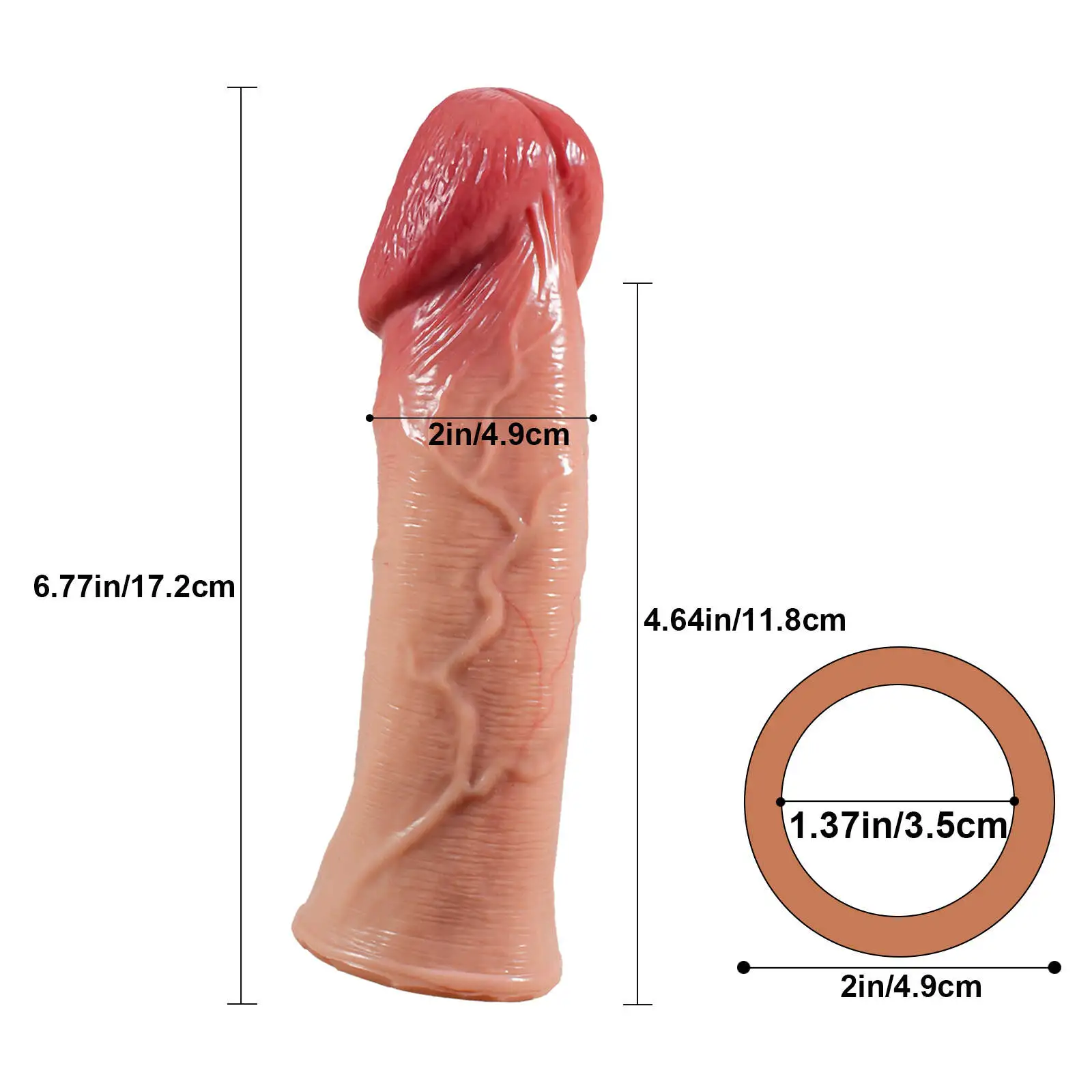 Big Glans Penis Extentions 6.7 Inch