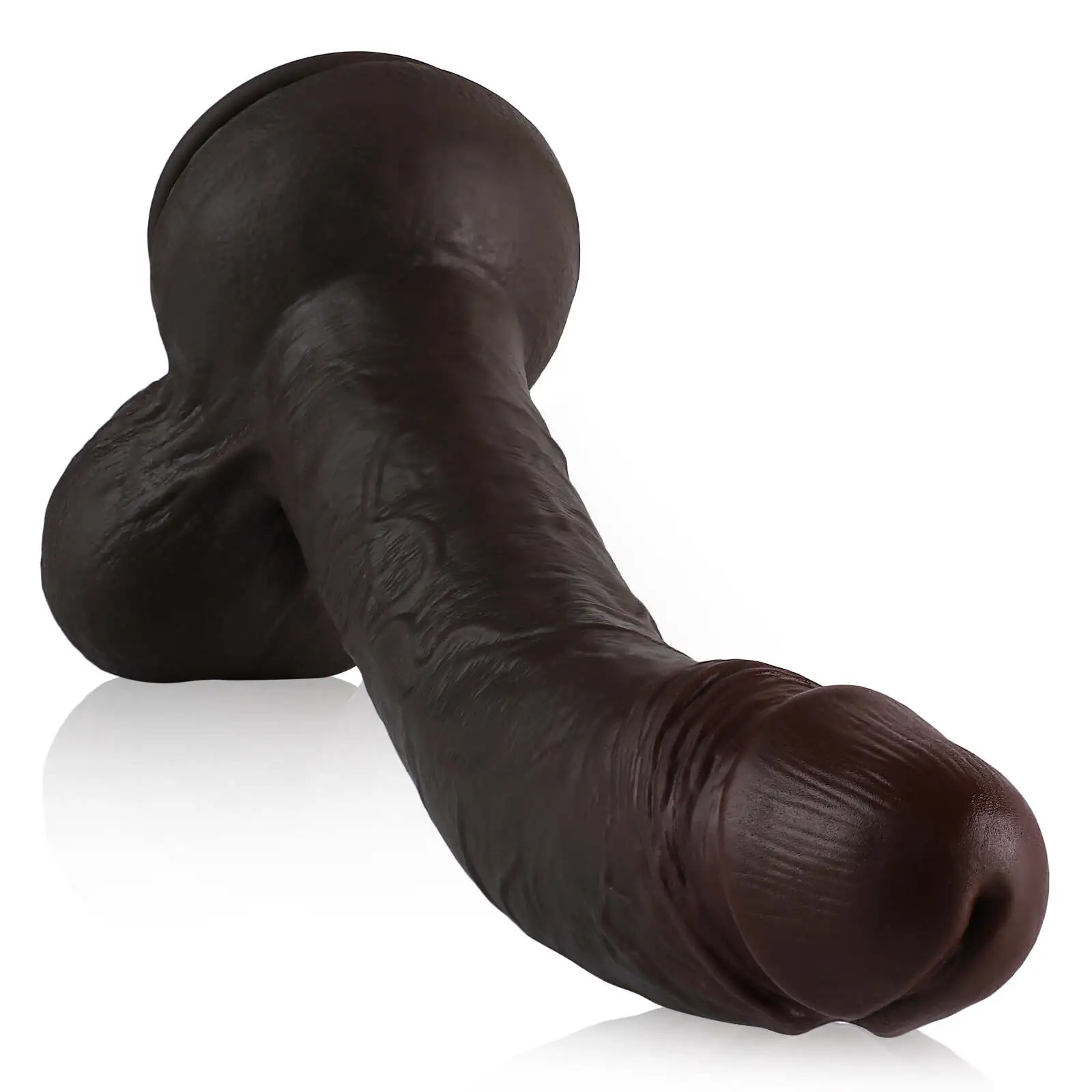 Big Realistic Black Silicone Dildo12.79 Inch