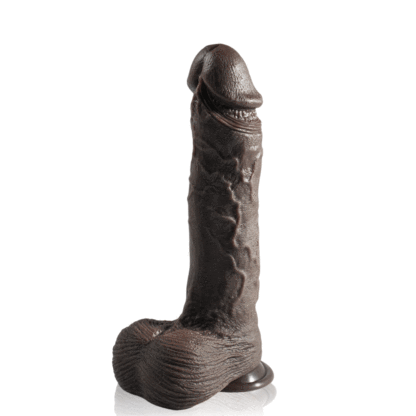 Black Big Thrusting Dildo 7 Thrust & 3 Vibration 10 Inch