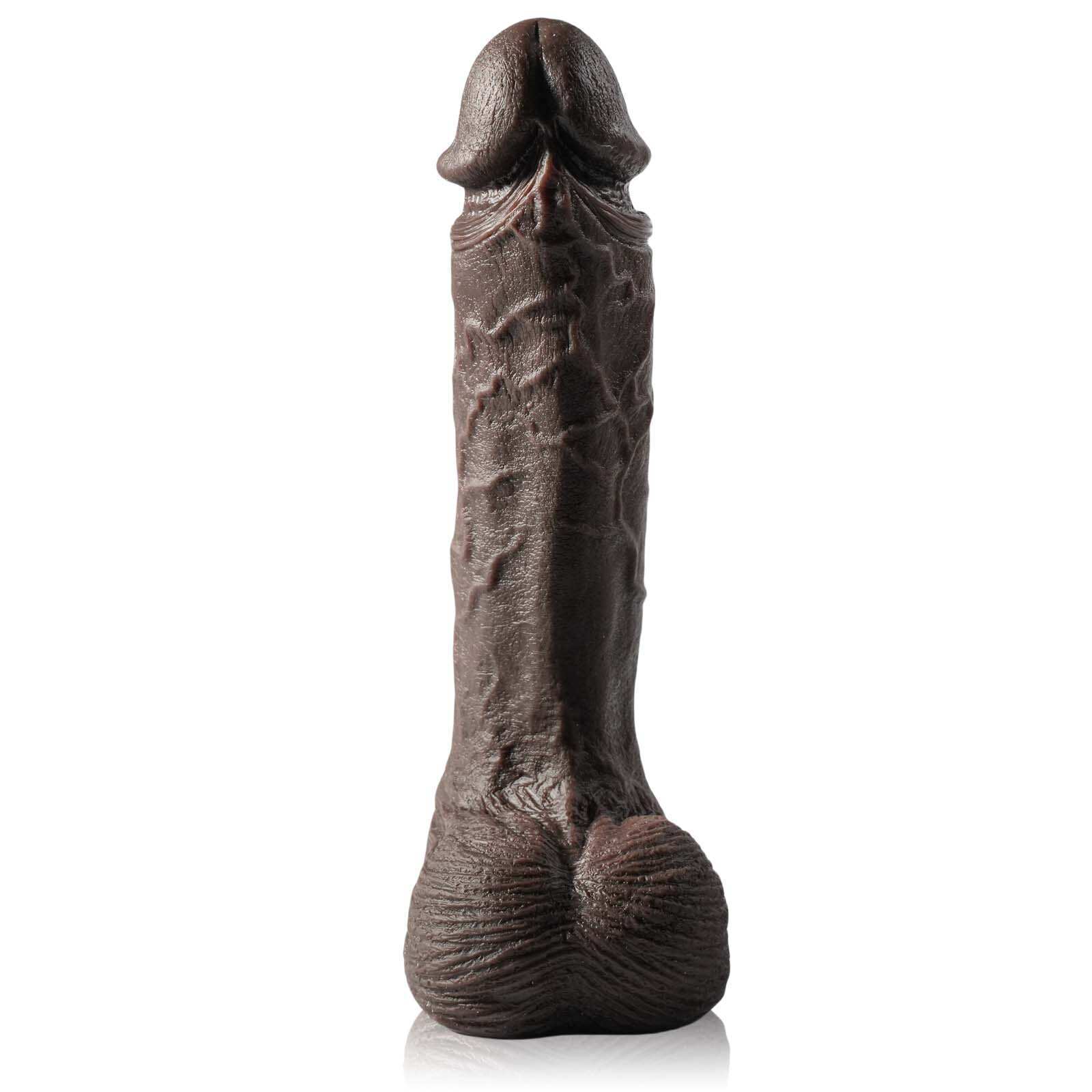 Black Big Thrusting Dildo 7 Thrust & 3 Vibration 10 Inch