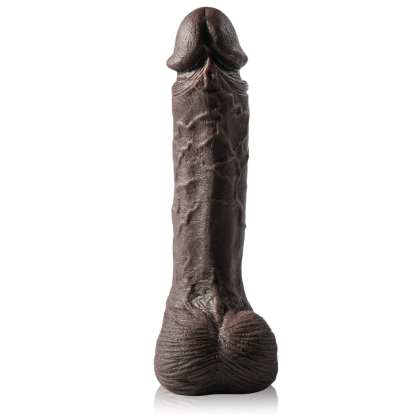 Black Big Thrusting Dildo 7 Thrust & 3 Vibration 10 Inch