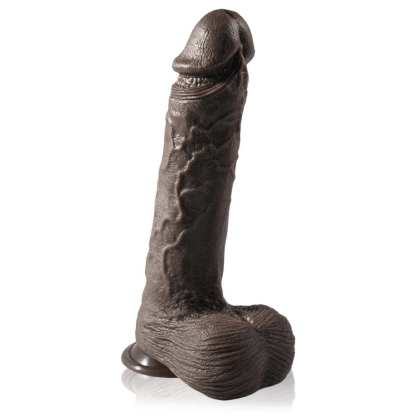 Black Big Thrusting Dildo 7 Thrust & 3 Vibration 10 Inch