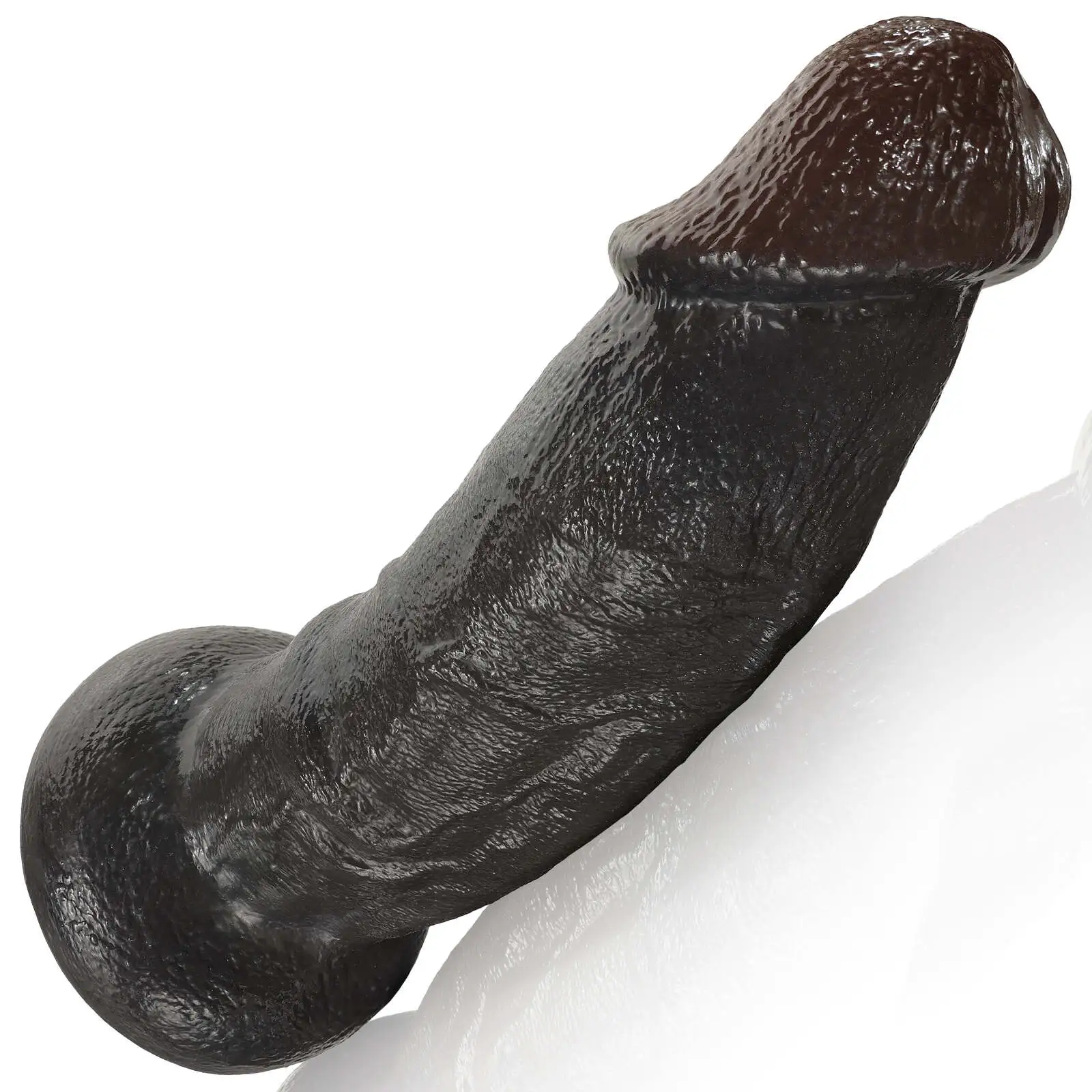 Curved Black Dildo No Balls 10 Inch（XL Size）