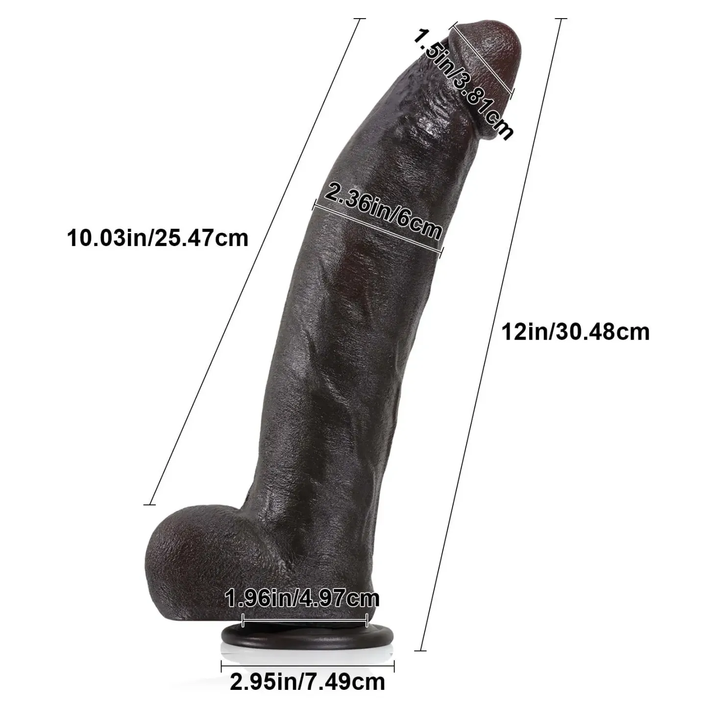 Black Giant Dildo-SID92-Black