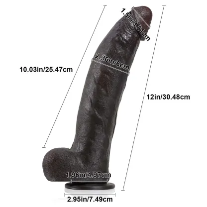 Black Giant Dildo-SID92-Black