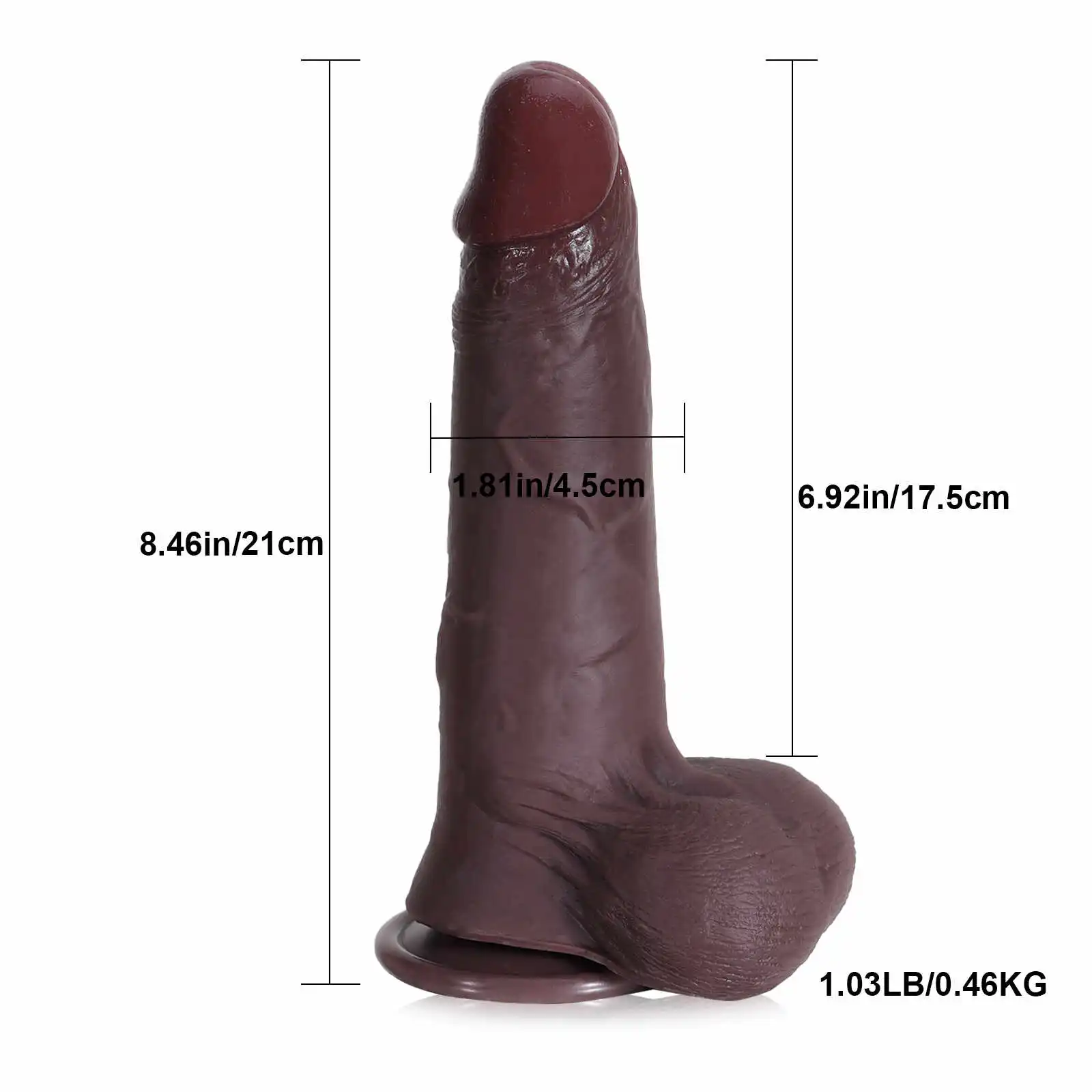 Black Realistic Dildo-SIF02-Black