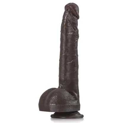 Black Silicone Dildo-SID108-Black