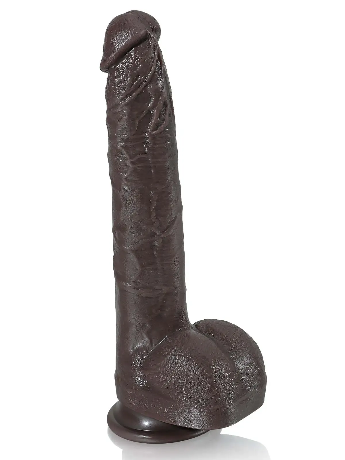 Black Silicone Dildo-SID108-Black