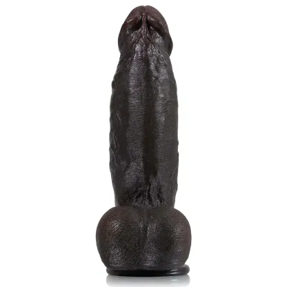 Realistic Black Suction Cup Curved dildo 8.6 Inche