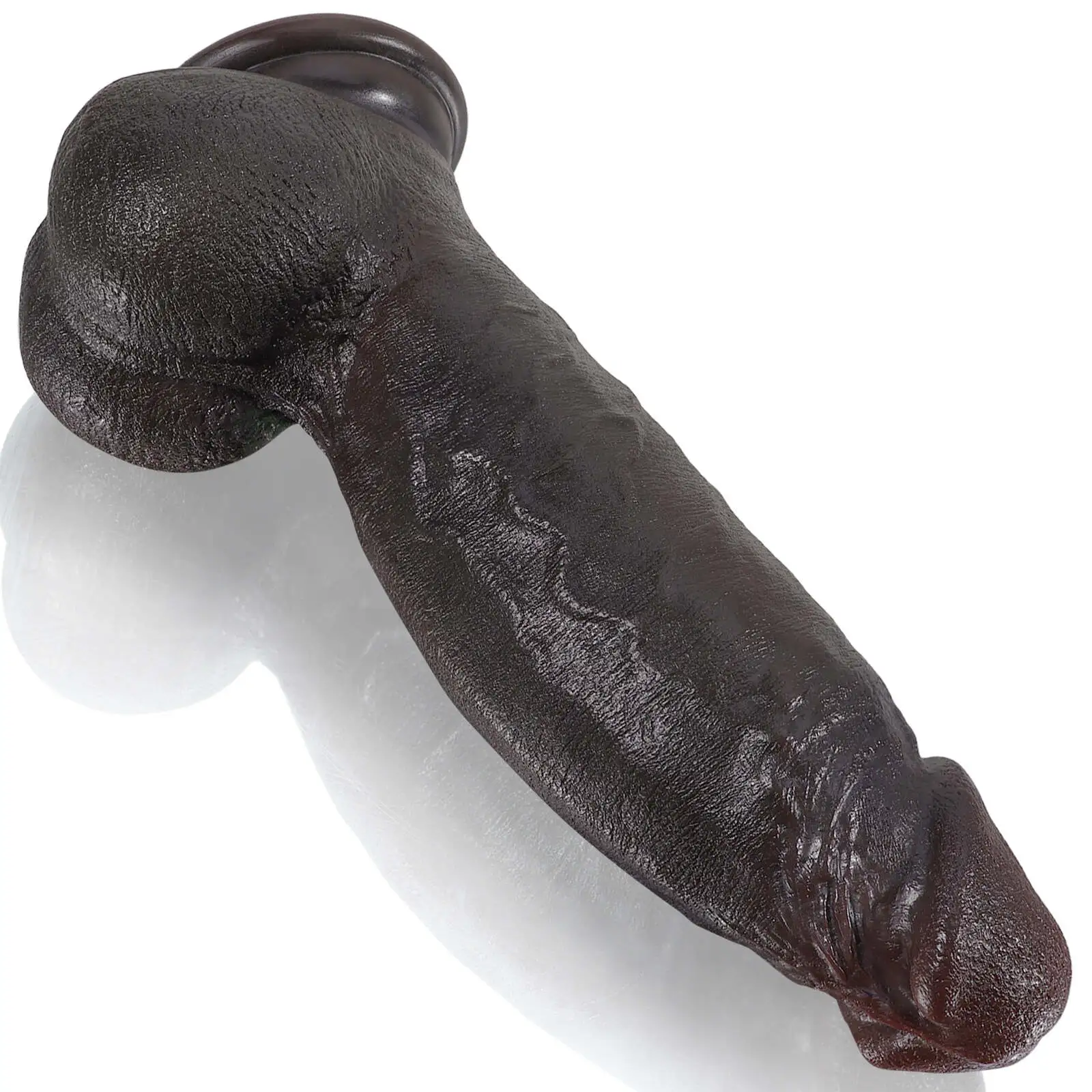 Realistic Black Suction Cup Curved dildo 8.6 Inche