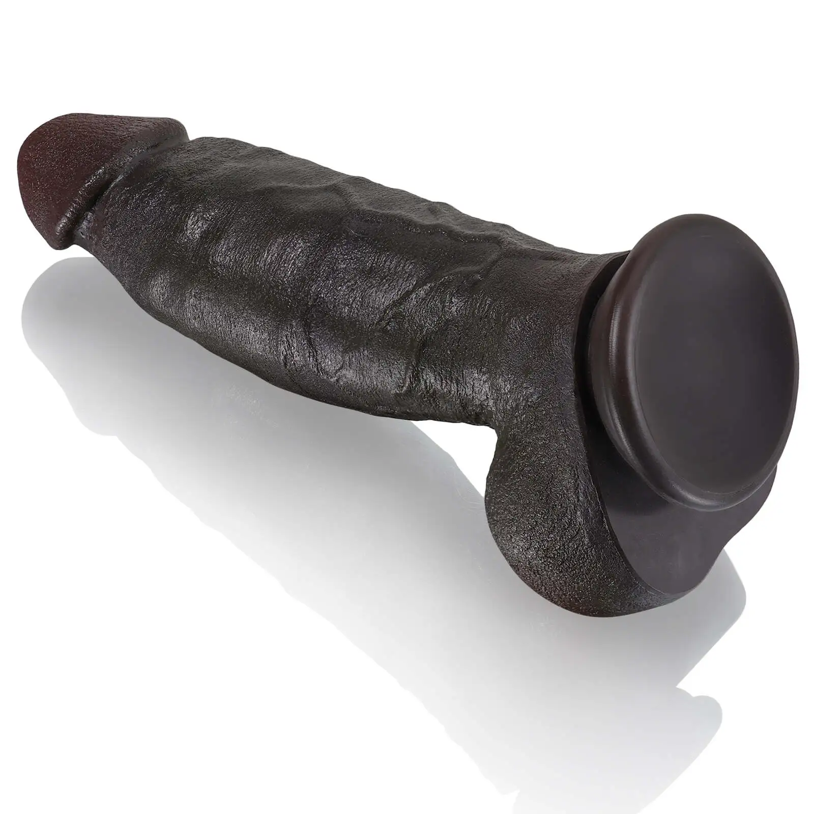 Realistic Black Suction Cup Curved dildo 8.6 Inche