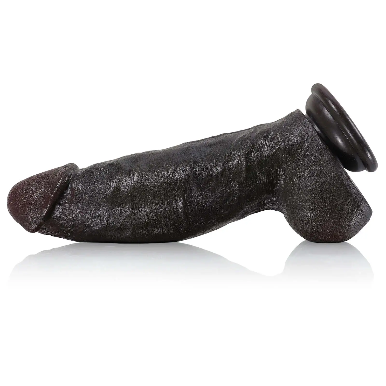 Realistic Black Suction Cup Curved dildo 8.6 Inche
