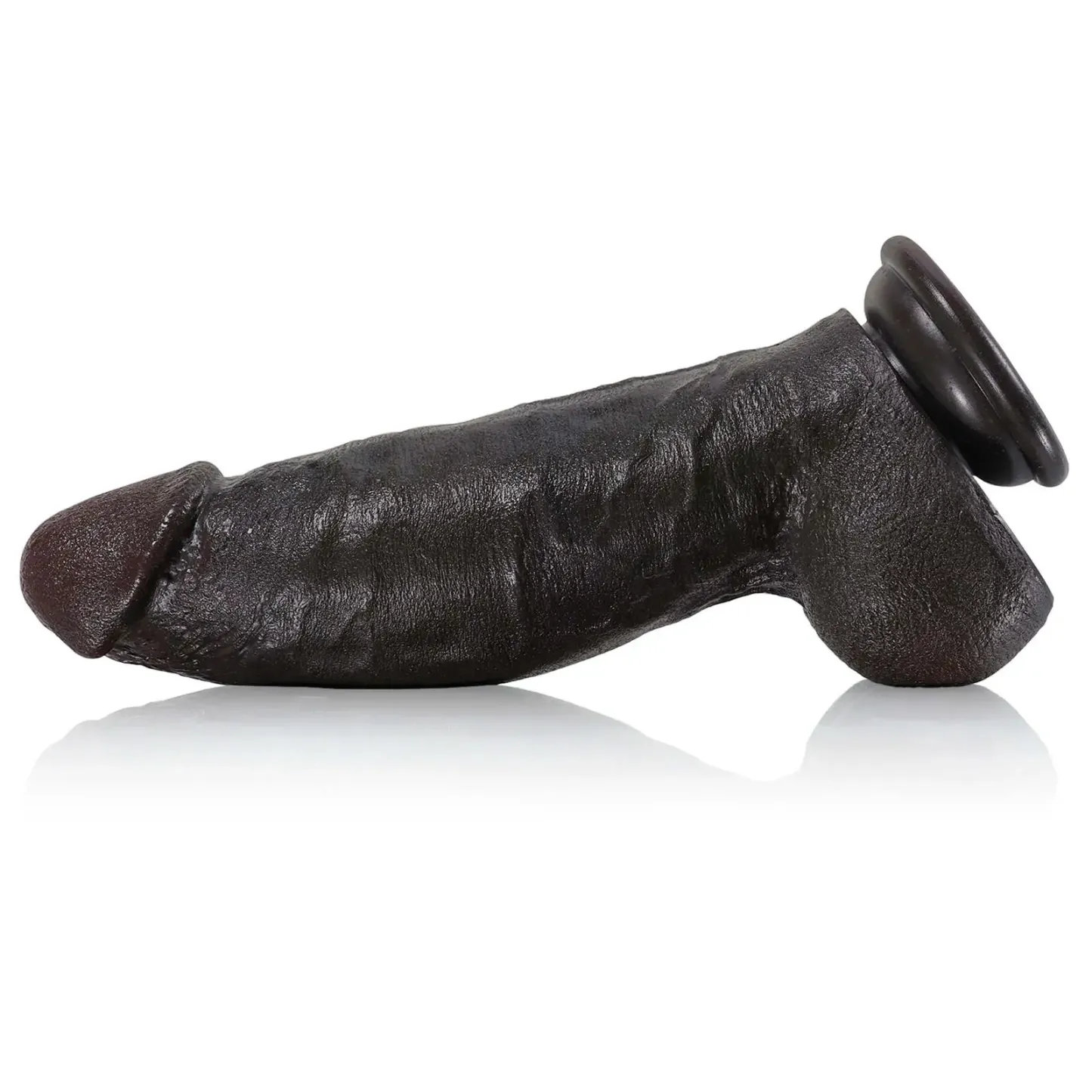 Realistic Black Suction Cup Curved dildo 8.6 Inche