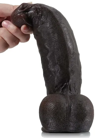 Black Suction Dildo-SID77-Black