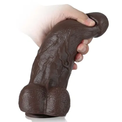 Black large vibrating dildo-VD28