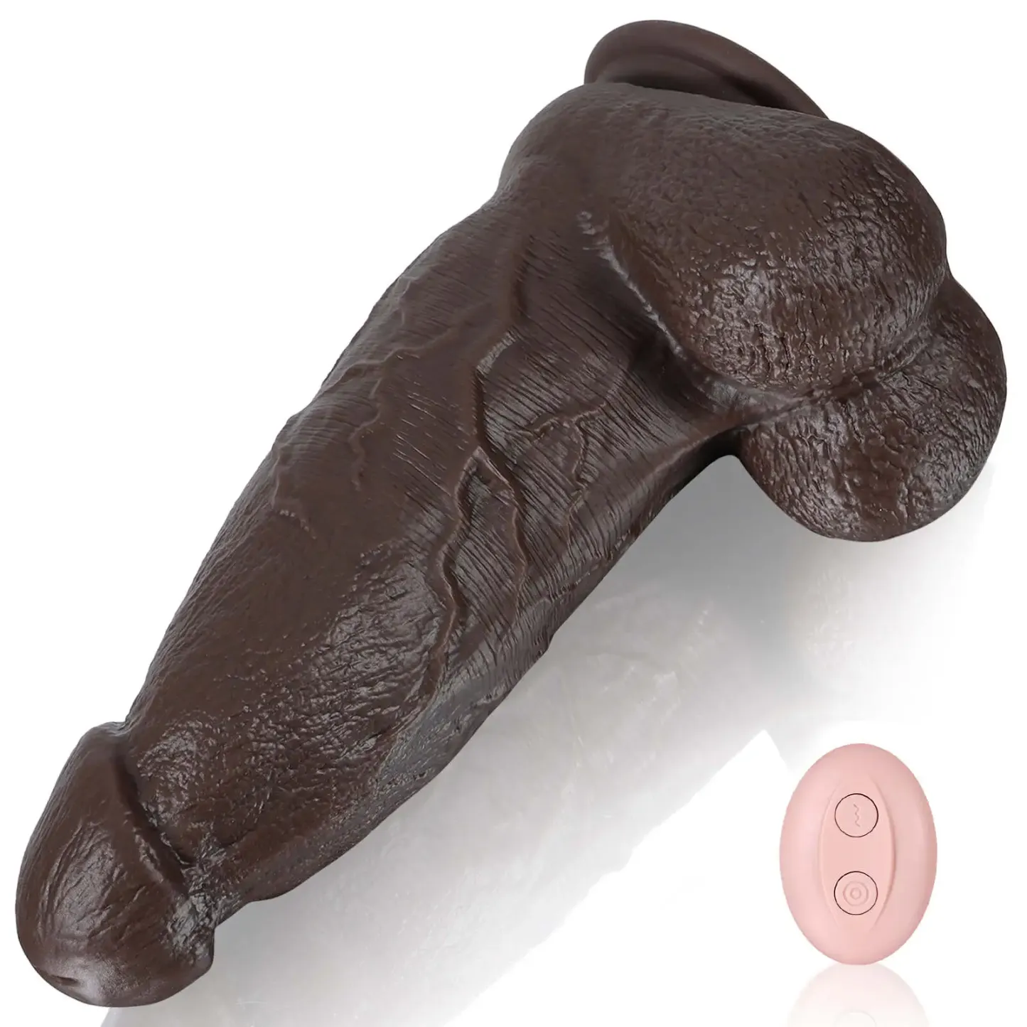 Black large vibrating dildo-VD28