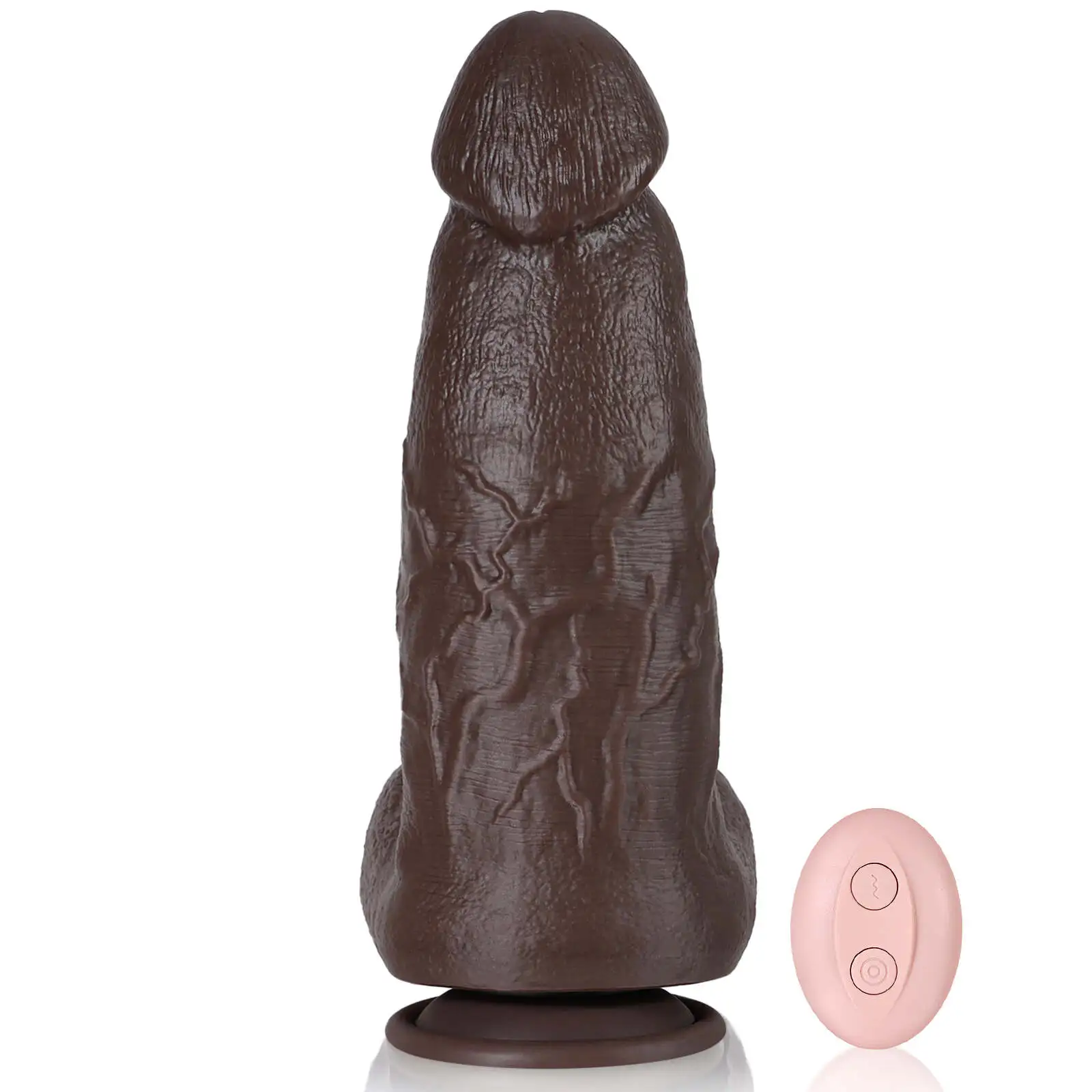 Black large vibrating dildo-VD28