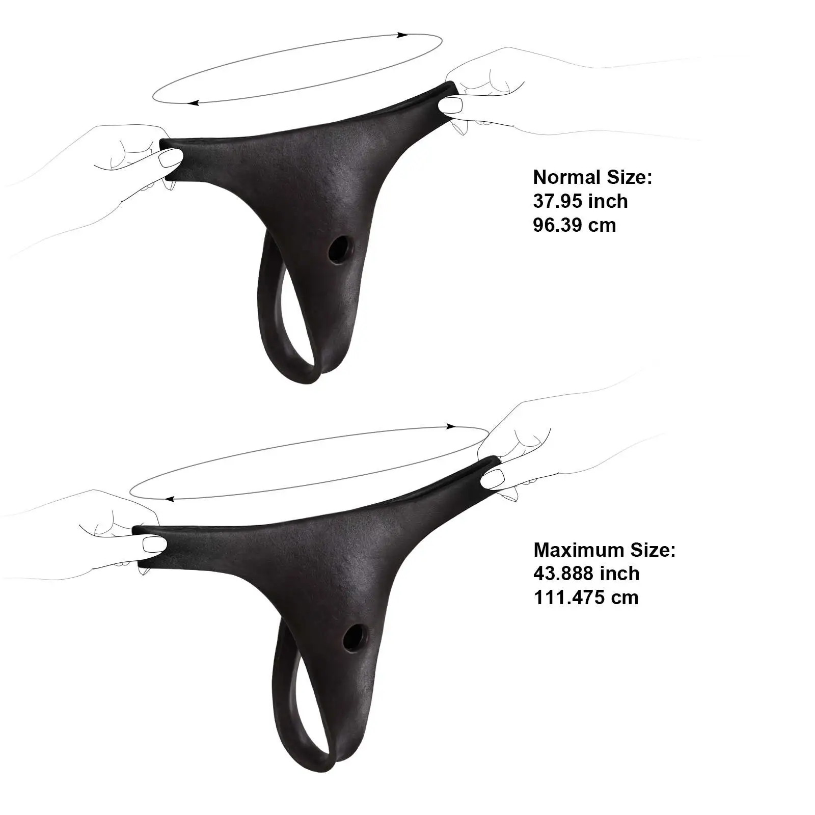 Black Silicone Wearable Dildo Panties with Suction Cup Dildo (Dildo Not Included)