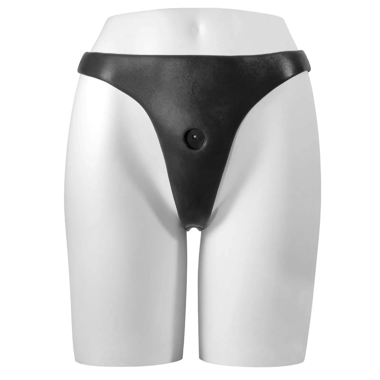 Black Silicone Wearable Dildo Panties with Suction Cup Dildo (Dildo Not Included)