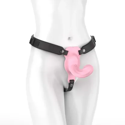 Curved G-Spot Dildo - Vibrating Strap On Dildo with 10 Vibrating 6.51Inch